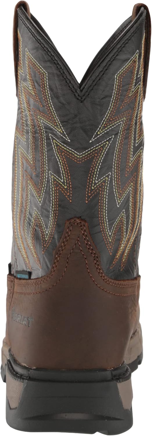 Рабочие ботинки Ariat Rebar Flex Western с водонепроницаемым композитным носком - мужские рабочие ботинки с квадратным носком, темно-коричневый/черный — фото 3