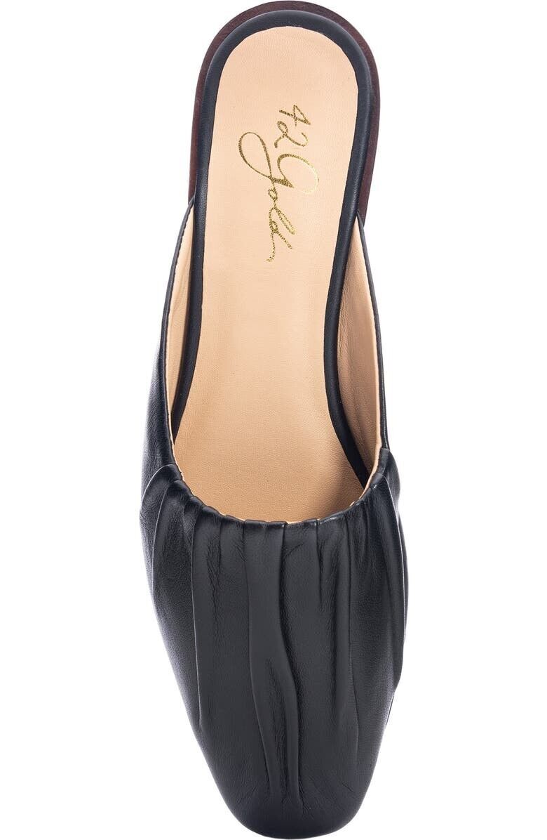 Chinese Laundry 42 GOLD Kaylee Женские балетки 6 Black Leather Slip On Mule KHD661 — фото 4