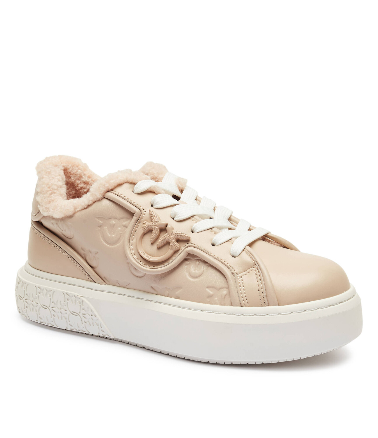 

Кеды Pinko YOKO 06 shearling, бежевый