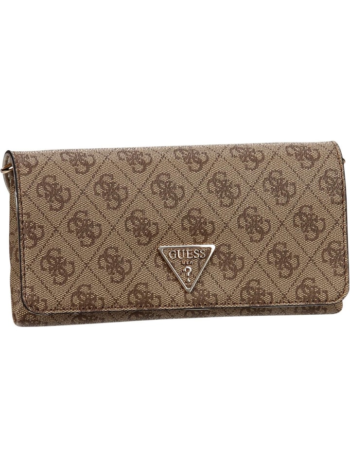 

Клатч Guess, цвет latte logo/brown