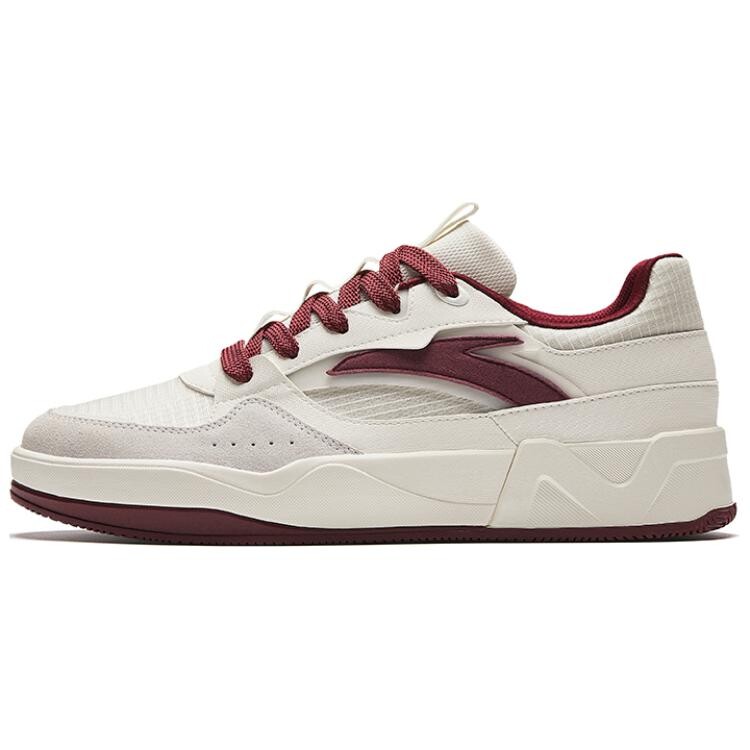 

Кроссовки ANTA Skateboarding Shoes Men Low-top Ivory White/crimson Red, красный