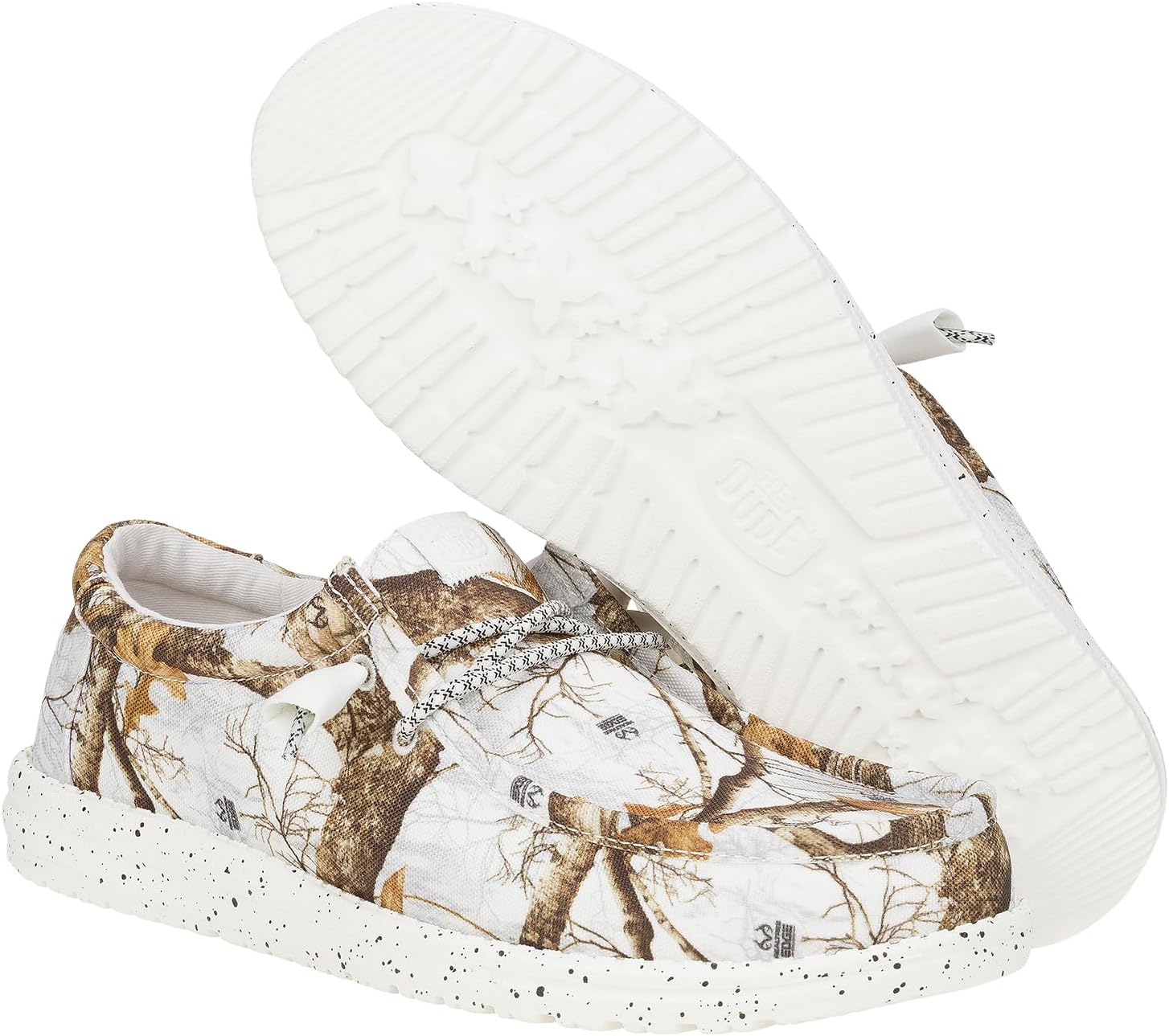 Мужские слипоны Hey Dude Wally Realtree Edge, Мужская обувь, Мужские лоферы, Удобные и легкие Heydude, белый — фото 3