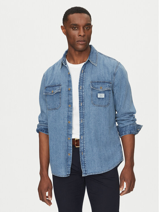

Рубашка джинсовая стандартный крой M4YH56 D5EI2 Guess Jeans, синий