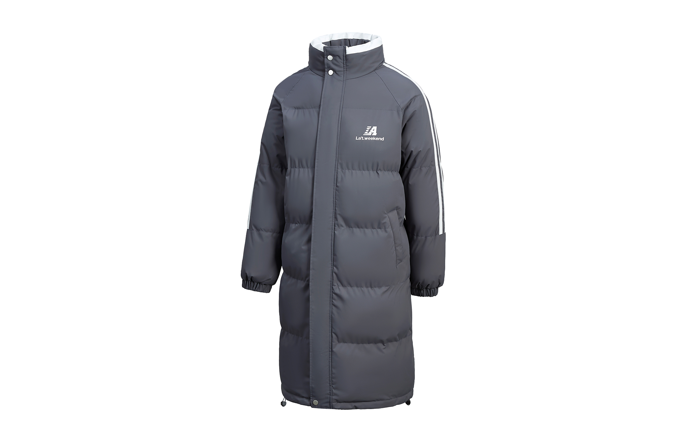 

LA'T.WEEKEND Пуховик Unisex, Dark Gray (Striped-8123)