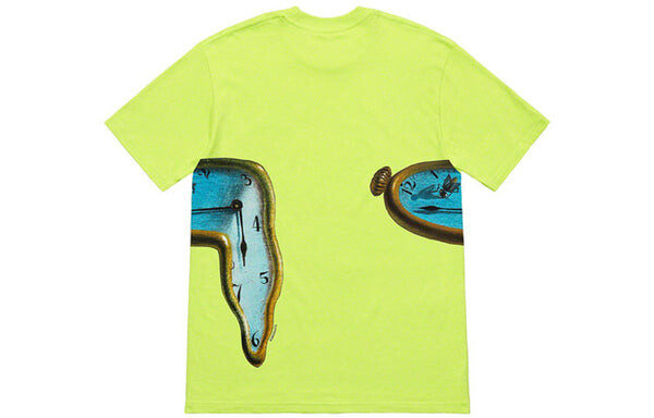 Футболка ss19 the persistence of memory neongreen tee Supreme, красный — фото 2