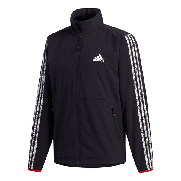 

Куртка adidas VD Windbreaker Stripe Casual Sports Jacket Black, черный