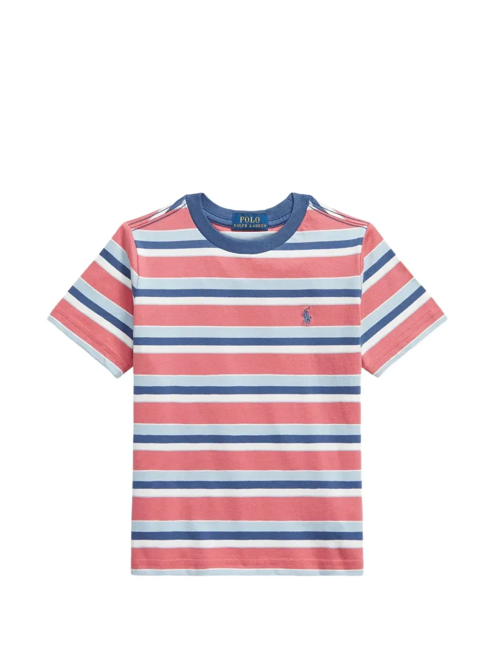 Футболка в полоску с вышитым пони Polo Ralph Lauren Kids, красный