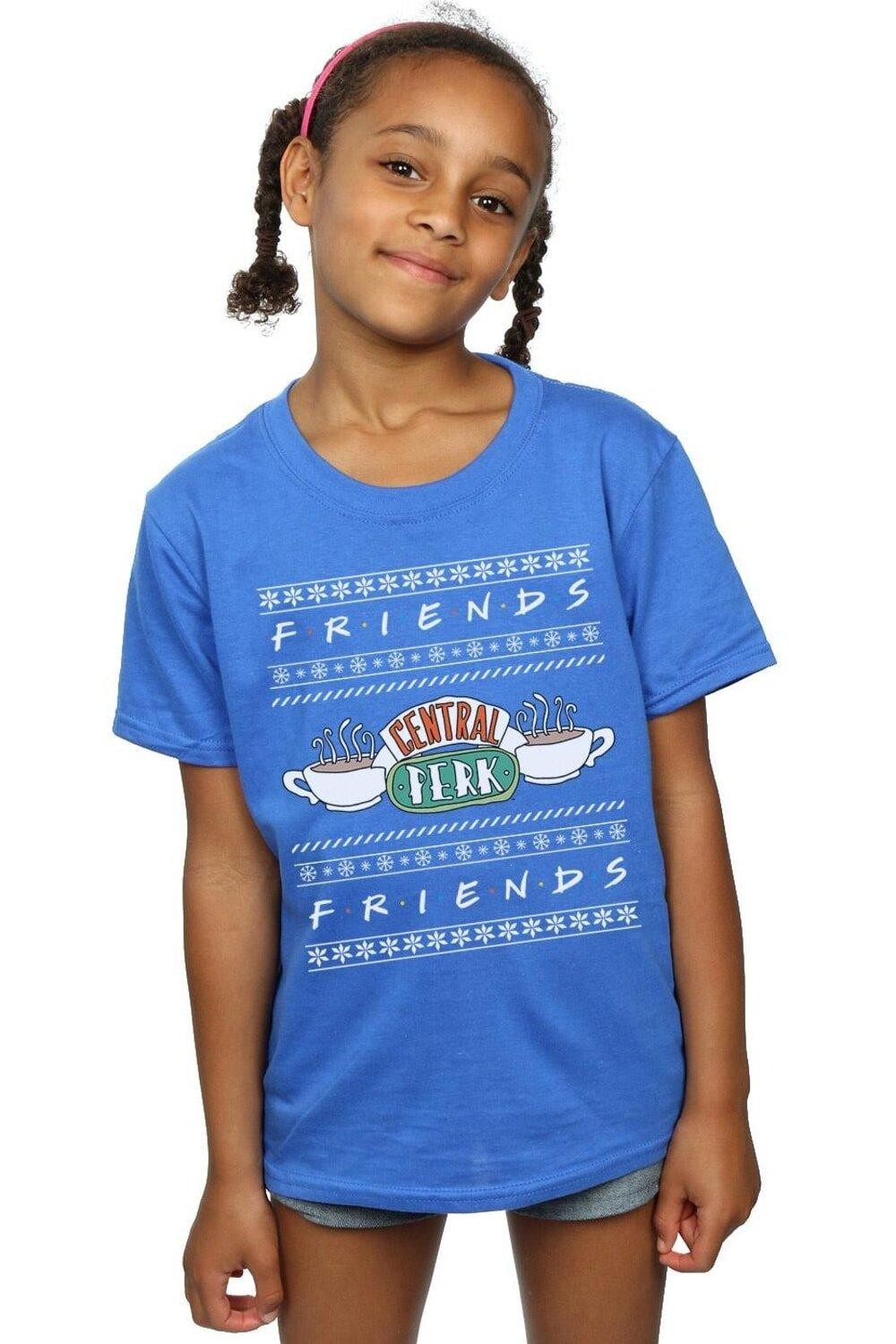 

Хлопковая футболка Fair Isle Central Perk Friends, синий