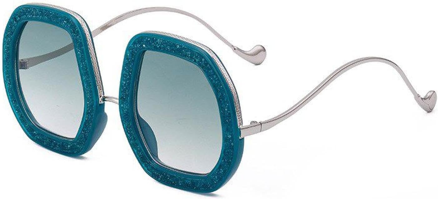 

Крупные роскошные солнцезащитные очки для женщин с бриллиантовым блеском, неправильной формы, круглыми кристаллами, защитой от УФ-излучения UV400, многоугольной оправой TVTBBVV, C7gradientgreen