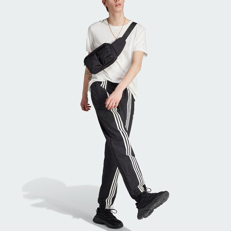 Мужские спортивные штаны Adidas Originals с полосками, черный — фото 4