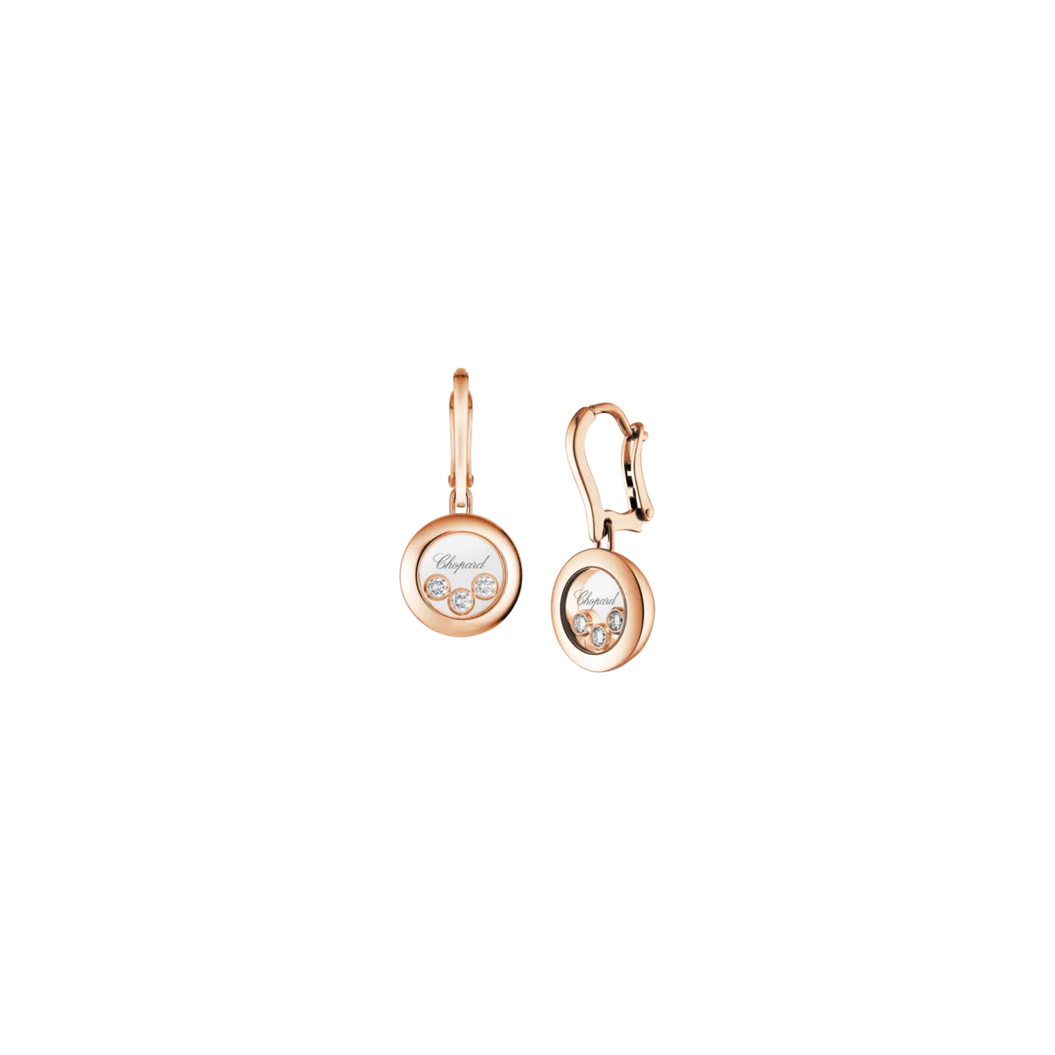 

Серьги Chopard Happy diamonds icons из розового золота с бриллиантами