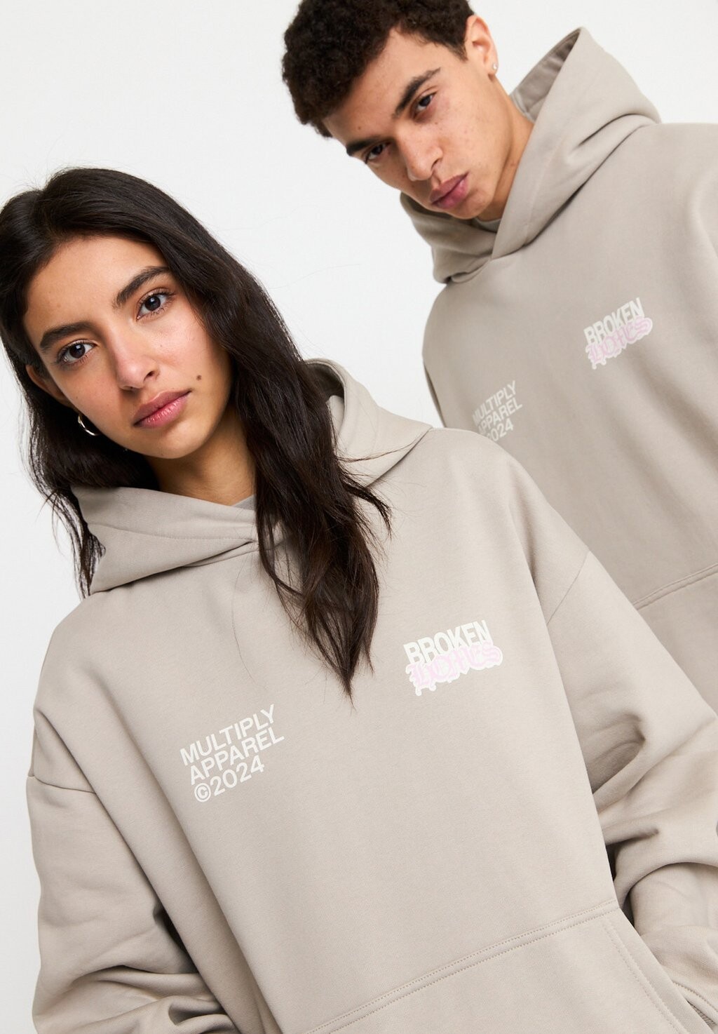 

Свитер с капюшоном EXCLUSION Multiply Apparel, бежевый