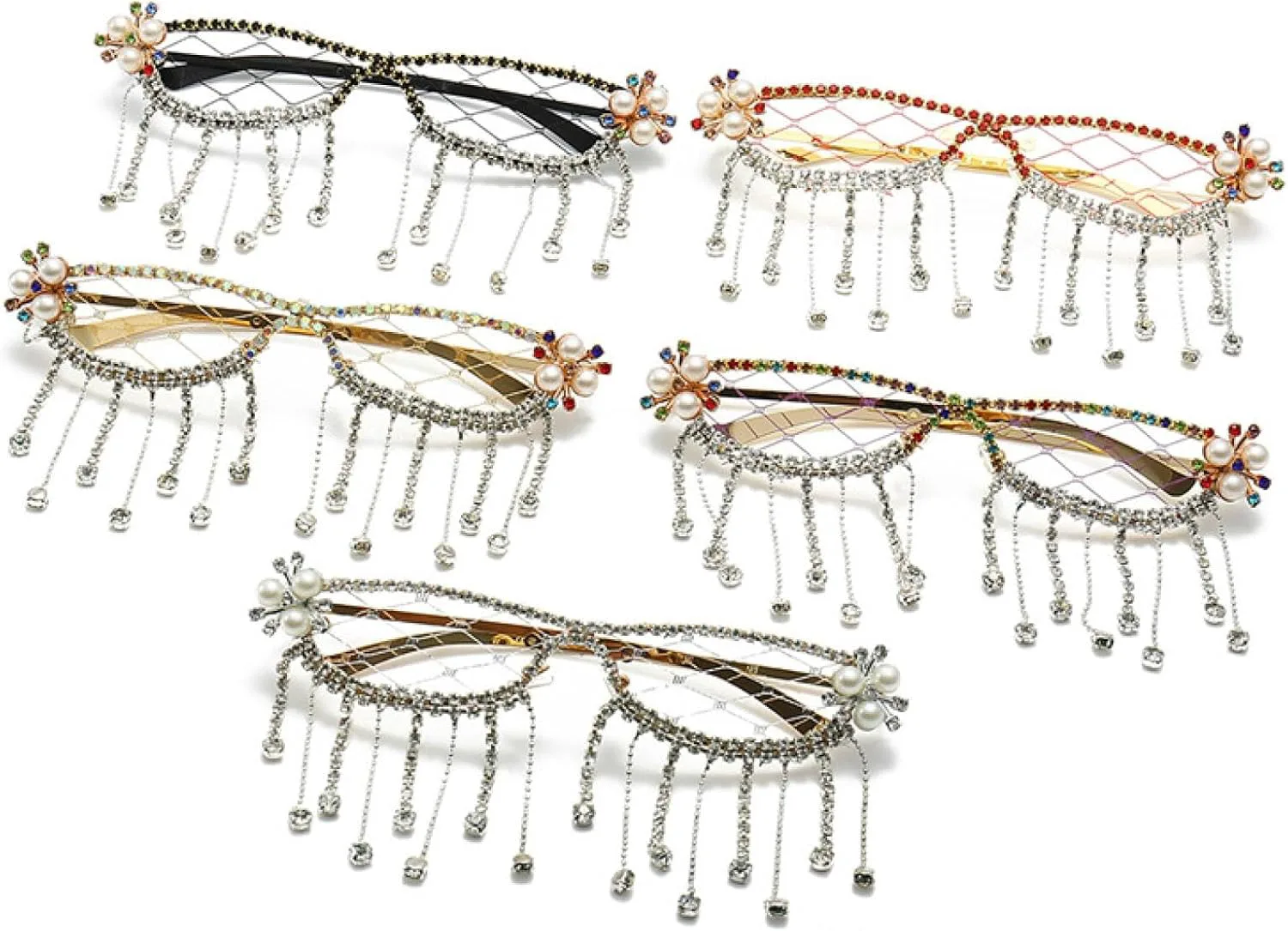 

Модные солнцезащитные очки с кисточками и бриллиантами для женщин, роскошные, со стразами и кристаллами, в стиле стимпанк, сетчатые, без линз TVTBBVV, C4