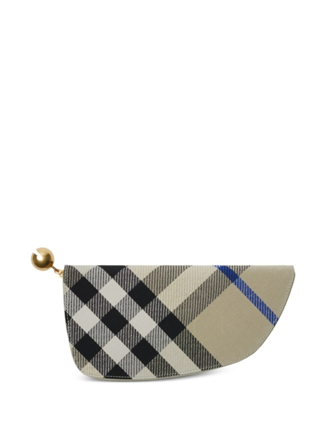 

Burberry большой кошелек Shield в клетку, нейтральный цвет