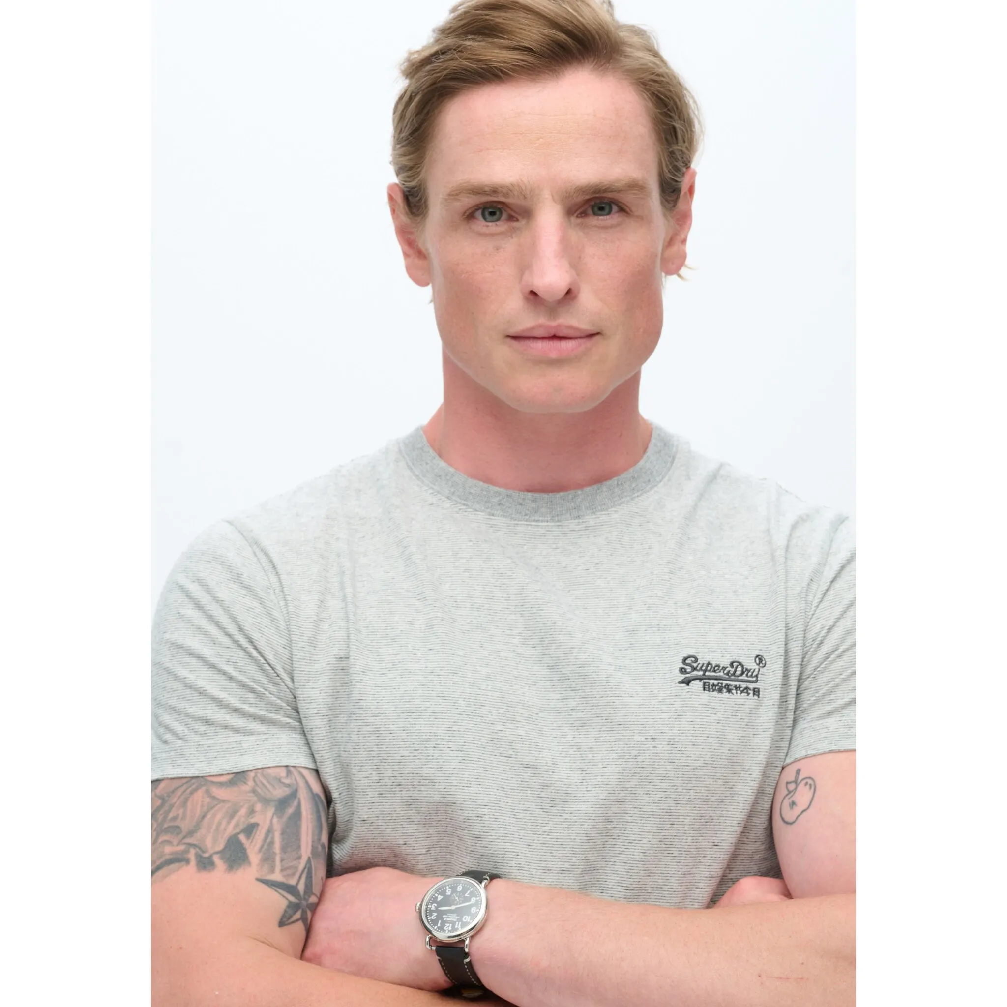 Рубашка с круглым вырезом Superdry "Футболка Essential Logo из органического хлопка", цвет Light Grey Grindle Feeder — фото 2