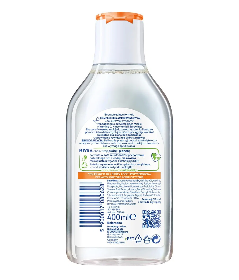 Мицеллярная вода Nivea — Energy Micellar Fluid — фото 3
