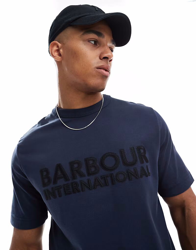 

Футболка Barbour International Otis темно-синего цвета