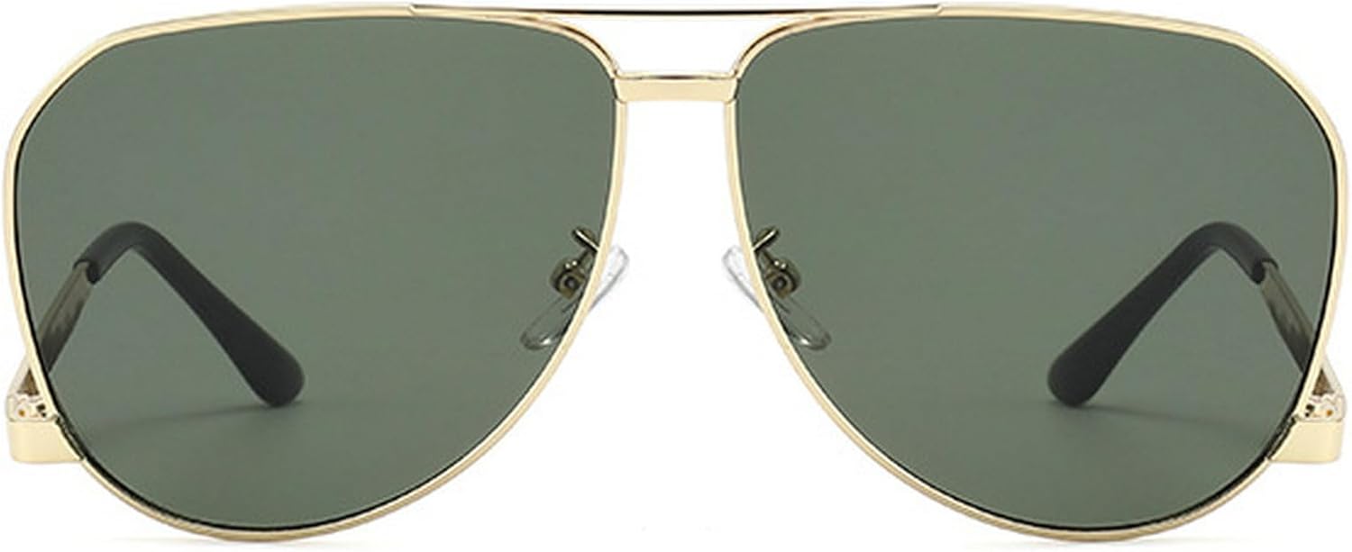 

Модные солнцезащитные очки большого размера «кошачий глаз» в стиле Y2k для женщин, винтажные коричнево-зеленые оттенки, защита от УФ-излучения UV400, мужские солнцезащитные очки-пилот mincl, Green