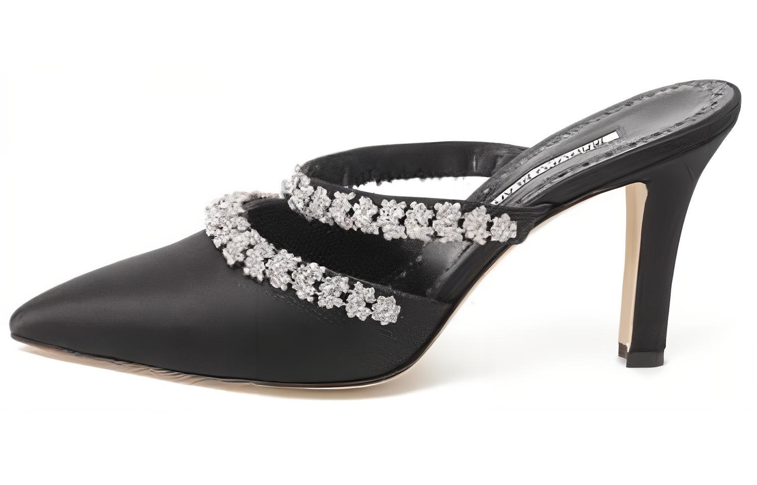 MANOLO BLAHNIK Сандалии с закрытым носком, женские, черные