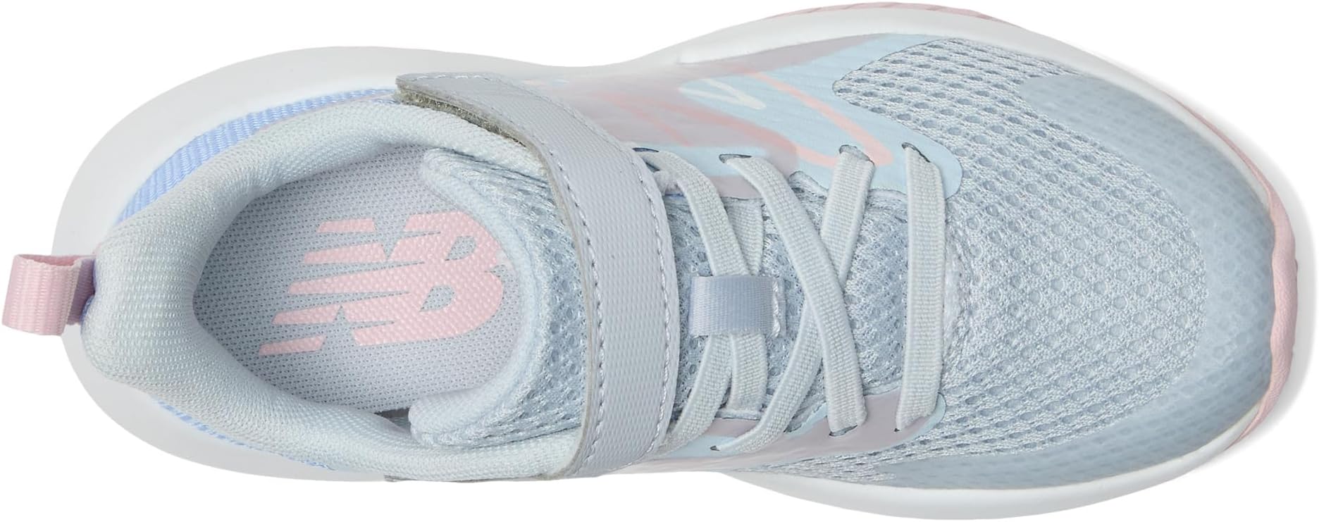 Кроссовки New Balance Kids  Rave Run v2 Bungee Lace with Top Strap, Bright Sky/Granite/Rose Sugar — фото 2
