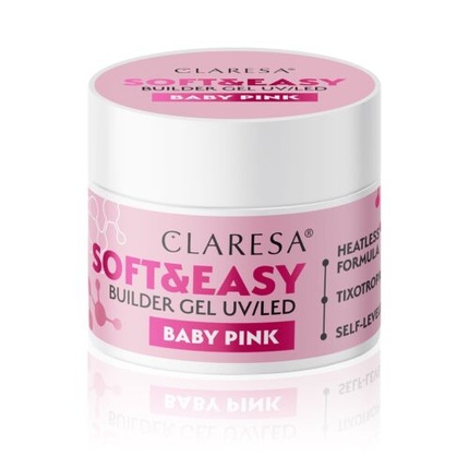 

Строительный гель Soft & Easy Baby Pink 12G, Claresa