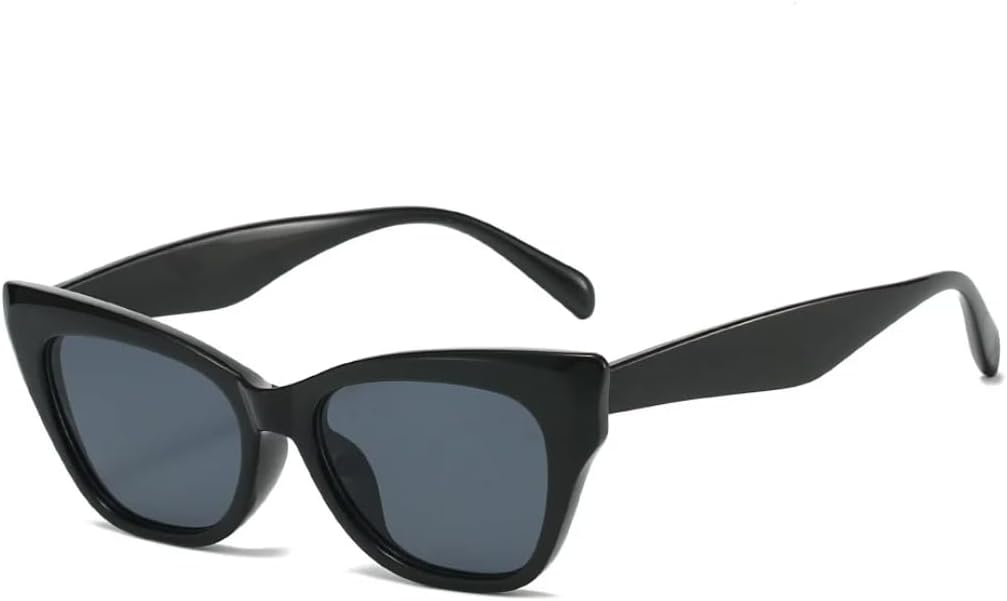 

Роскошные женские солнцезащитные очки «кошачий глаз» с леопардовым принтом, ретро-дизайн, желейные, модные, подходят для всех мужчин, защита от УФ-излучения UV400 UATXTAU, Black