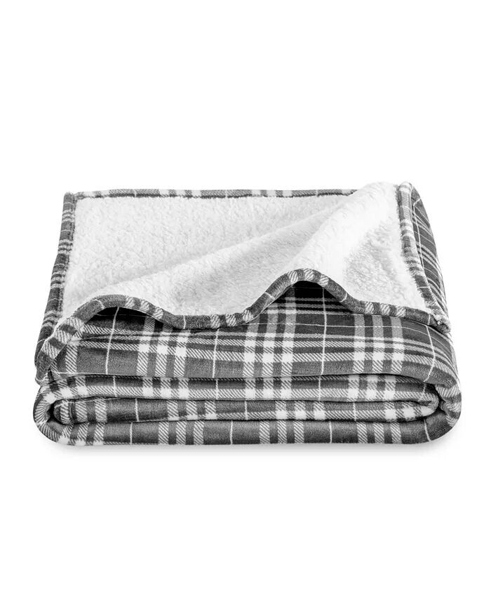 

Флисовое одеяло из шерпы Bare Home, серебряный