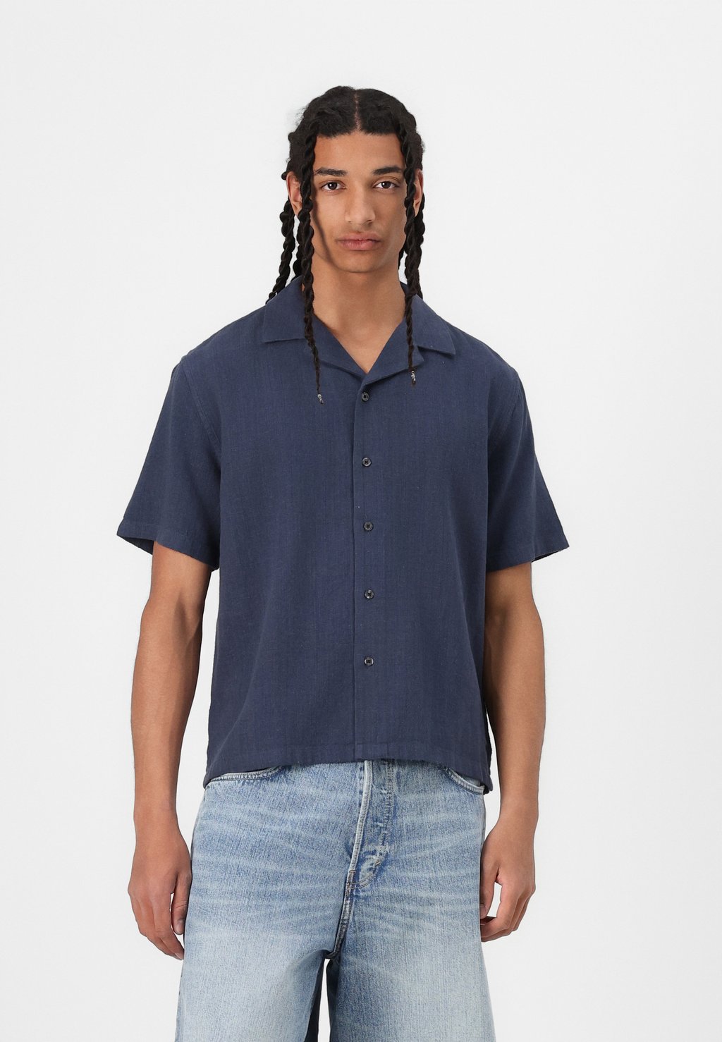 

Рубашка SPACE DYE Abercrombie & Fitch, темно-синий