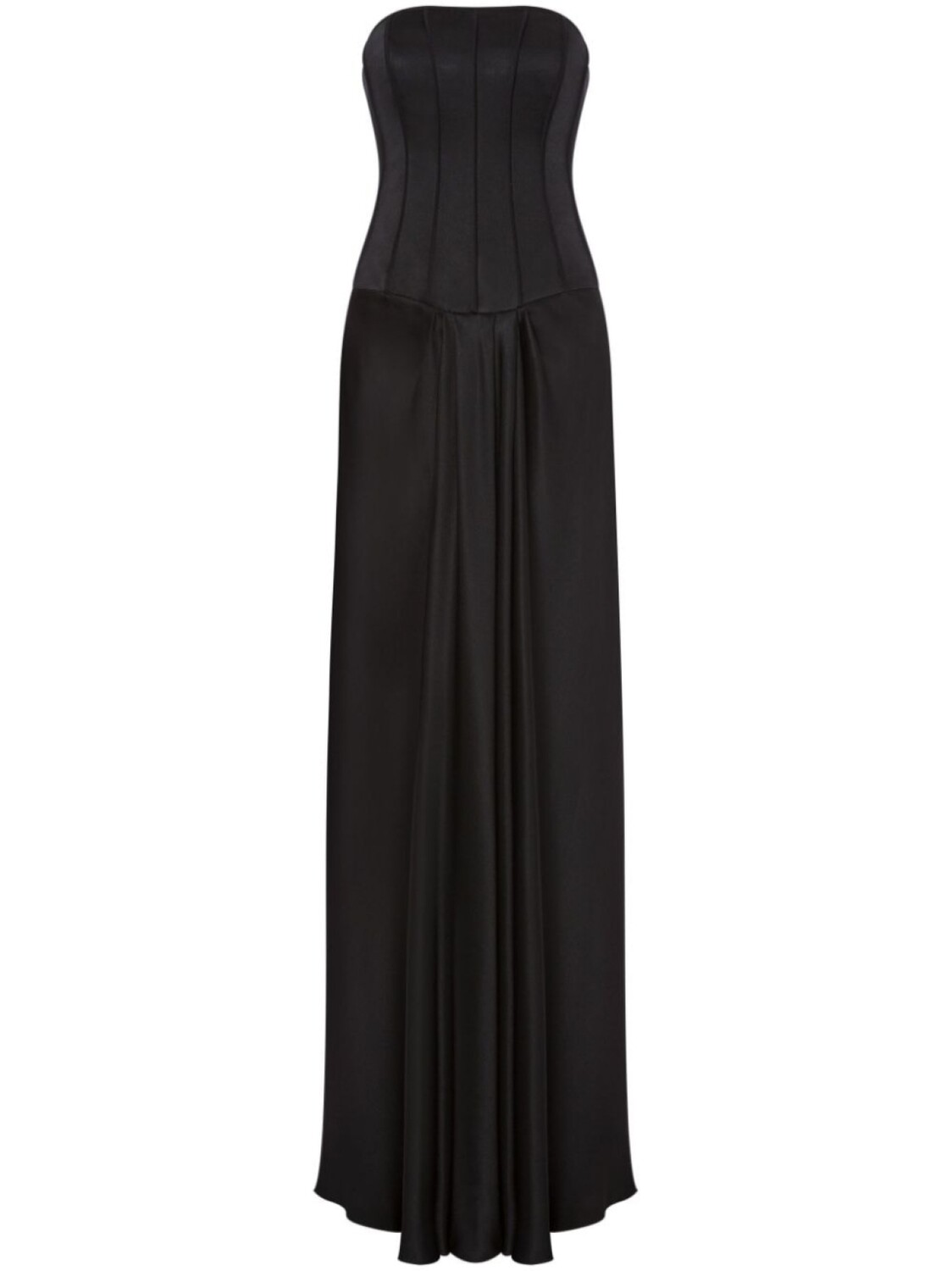 

Alberta Ferretti атласное платье-корсет, черный
