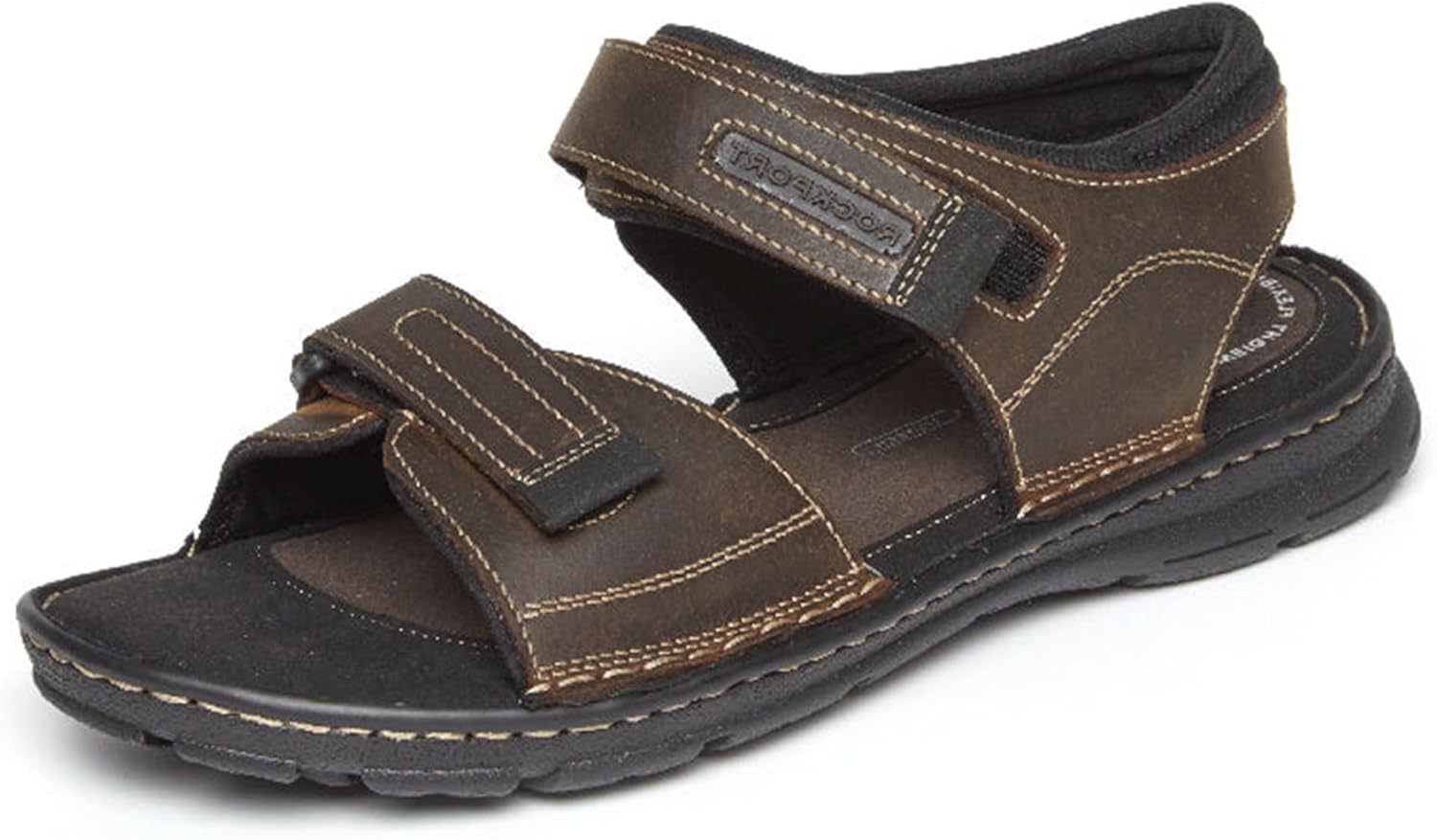 

Мужские сандалии Rockport Darwyn с ремешком на щиколотке, Brown II Leather