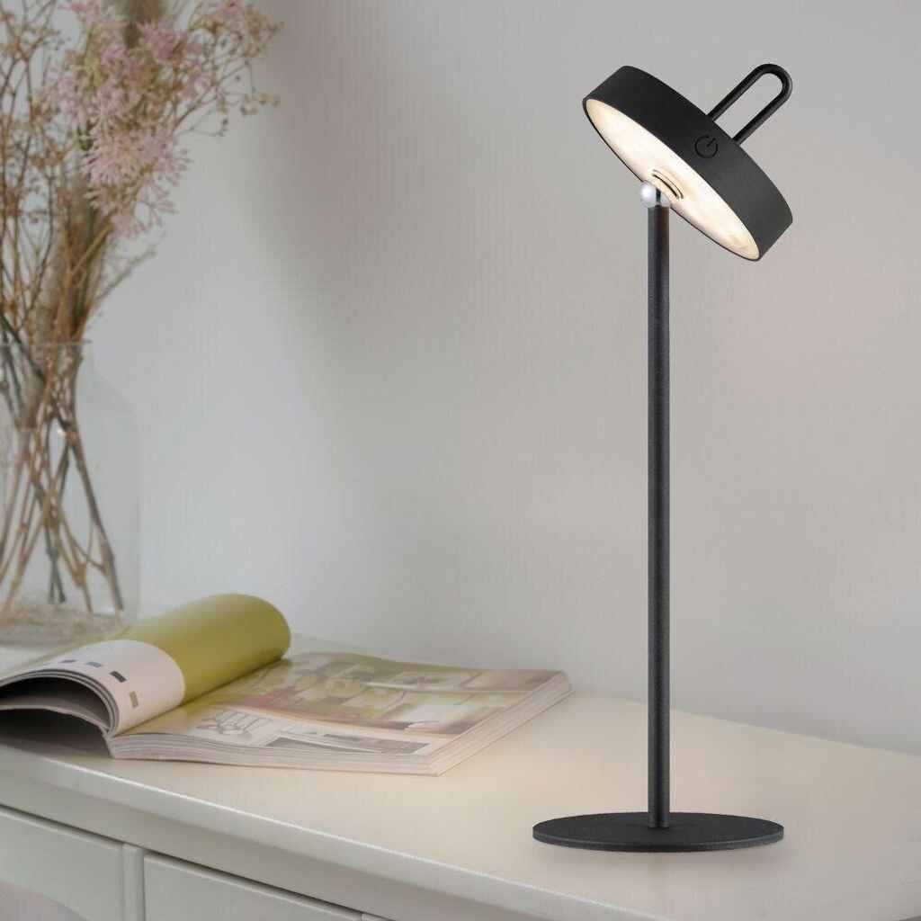 

Just Light Светодиодная настольная лампа на аккумуляторе Amag черного цвета 1,5 Вт 70 лм IP44, черный