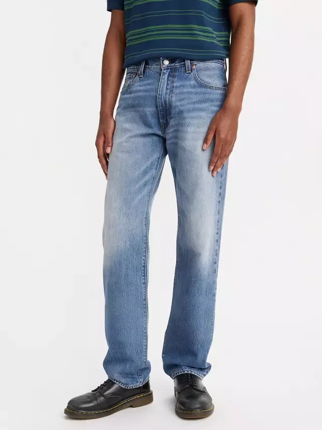Джинсы 555 Cotton Relaxed Straight Slim Denim Jeans, цвет индиго, Champion Levi's — фото 4