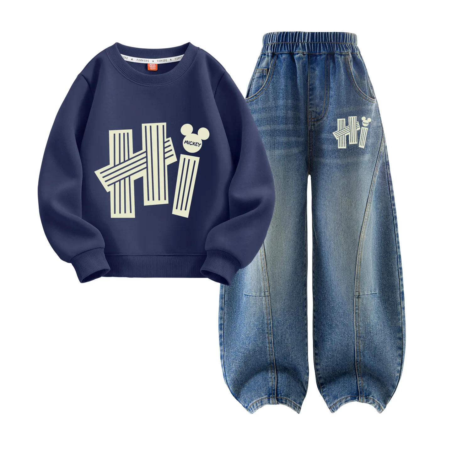 Детский спортивный комплект Casual Sportswear из 2 предметов Disney, Dihalo Navy Blue+Dihalo Denim Blue