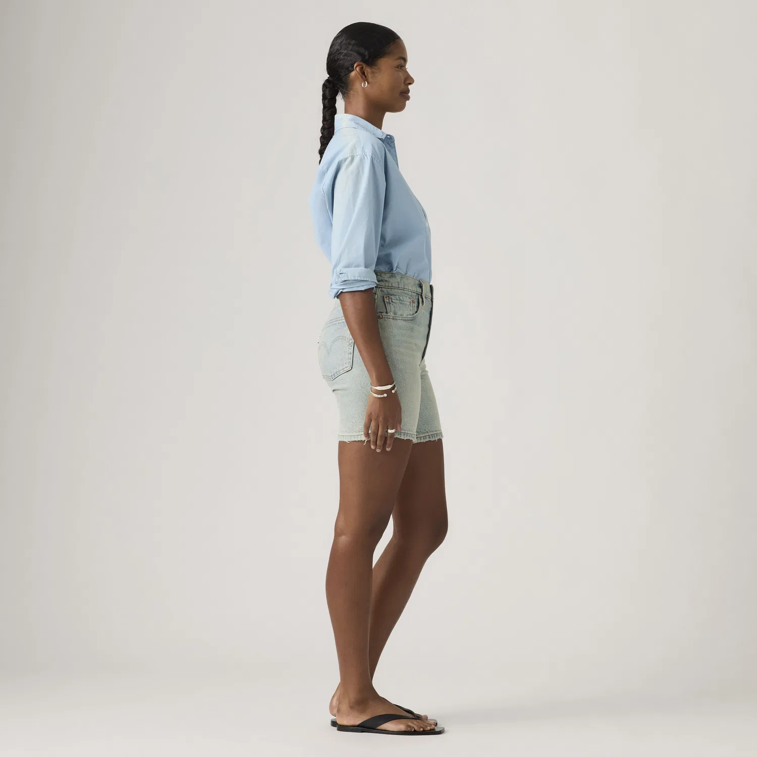 Женские шорты 501 до середины бедра Levi's, Light Wash — фото 4