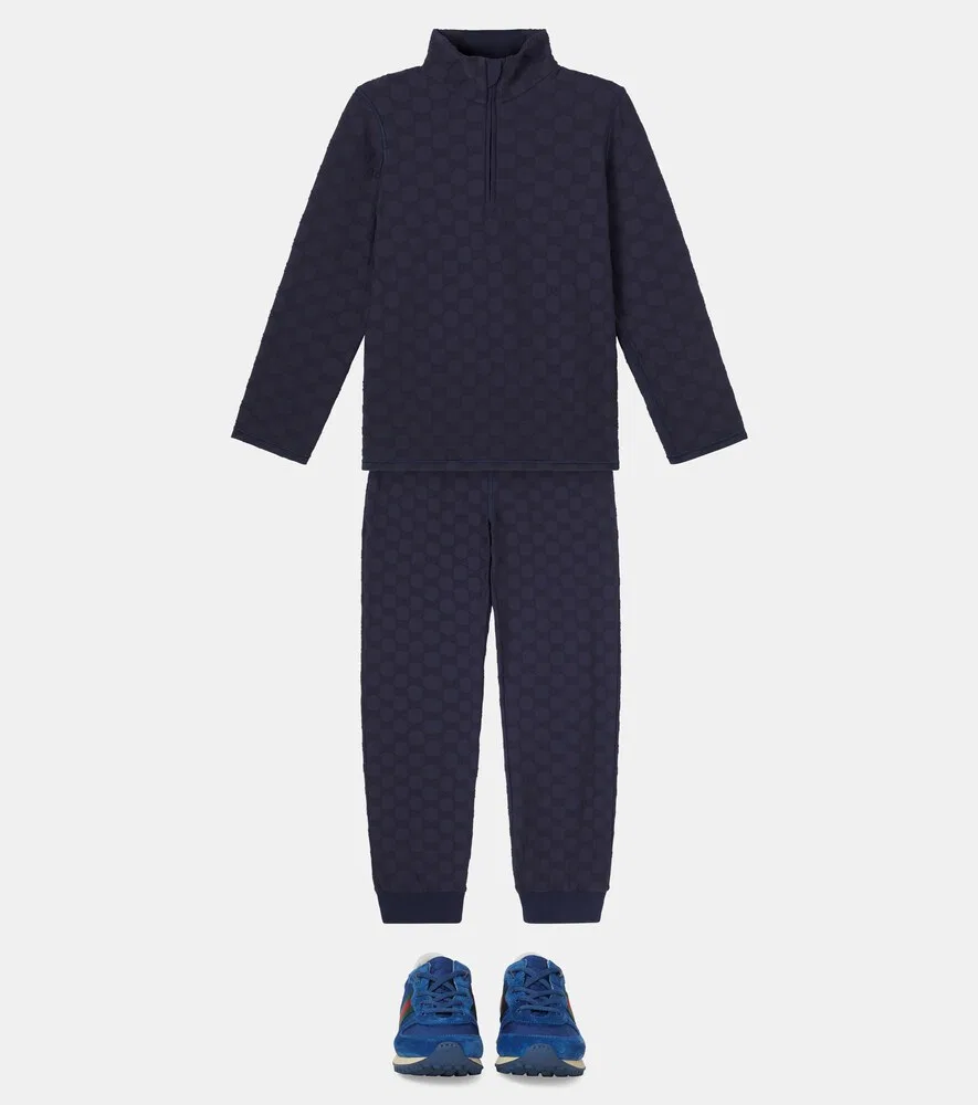 Жаккардовая куртка GG Gucci Kids, синий — фото 2