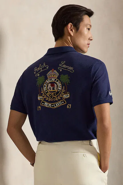Поло хлопковое Polo Ralph Lauren, синий — фото 2