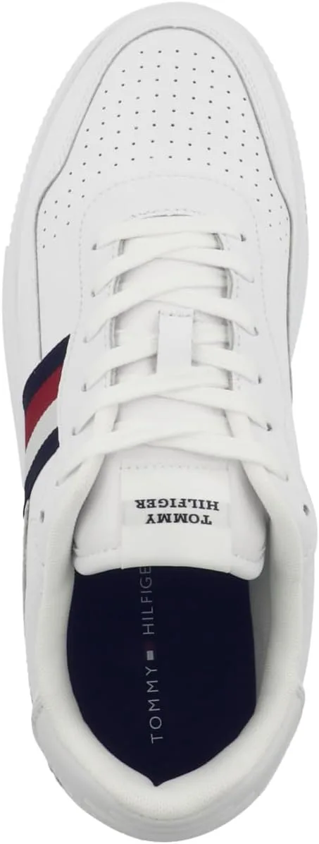 Мужские низкие кроссовки Tommy Hilfiger Supercup с кожаными полосками, белый — фото 3