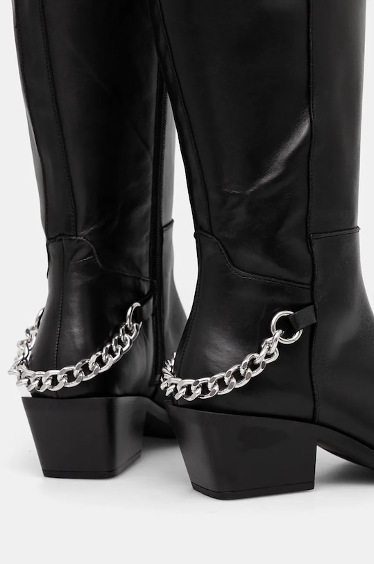 Женские сапоги Steve Madden Xayenne кожаные в ковбойском стиле, черный — фото 4
