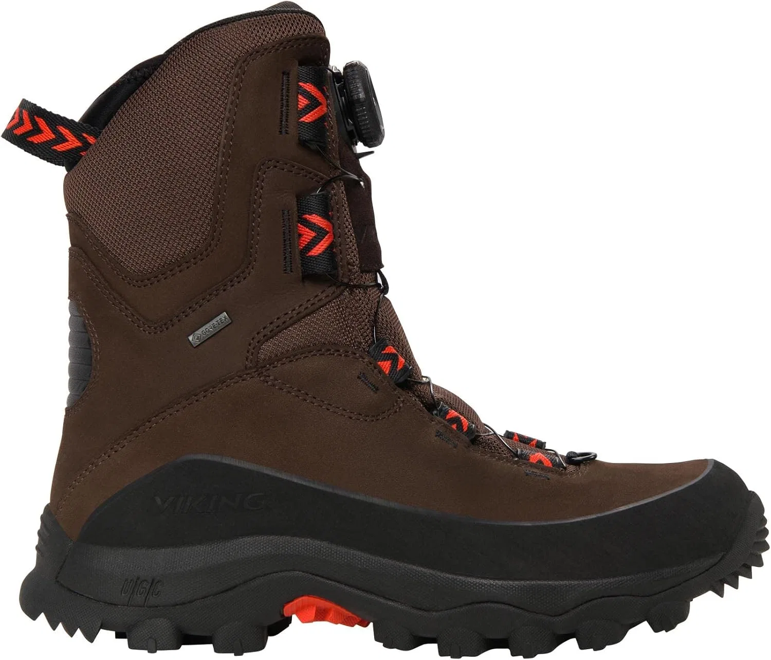 Детские унисекс прогулочные туфли Viking Villrein High GTX Boa, Dark Brown Red