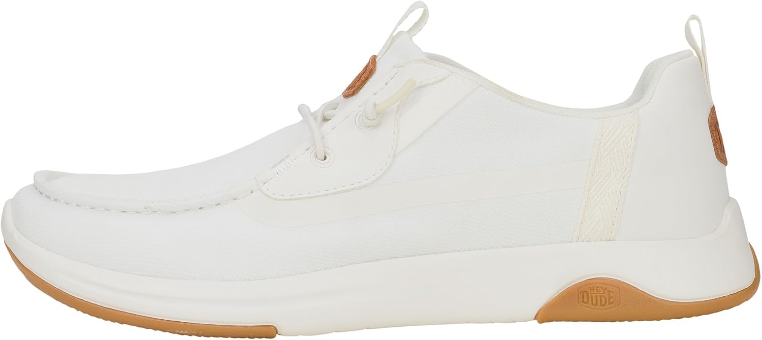 

Мужские слипоны HEYDUDE Wally Drift Classic, Легкие лоферы для мужчин, Система легкого надевания, Мягкая стелька, белый