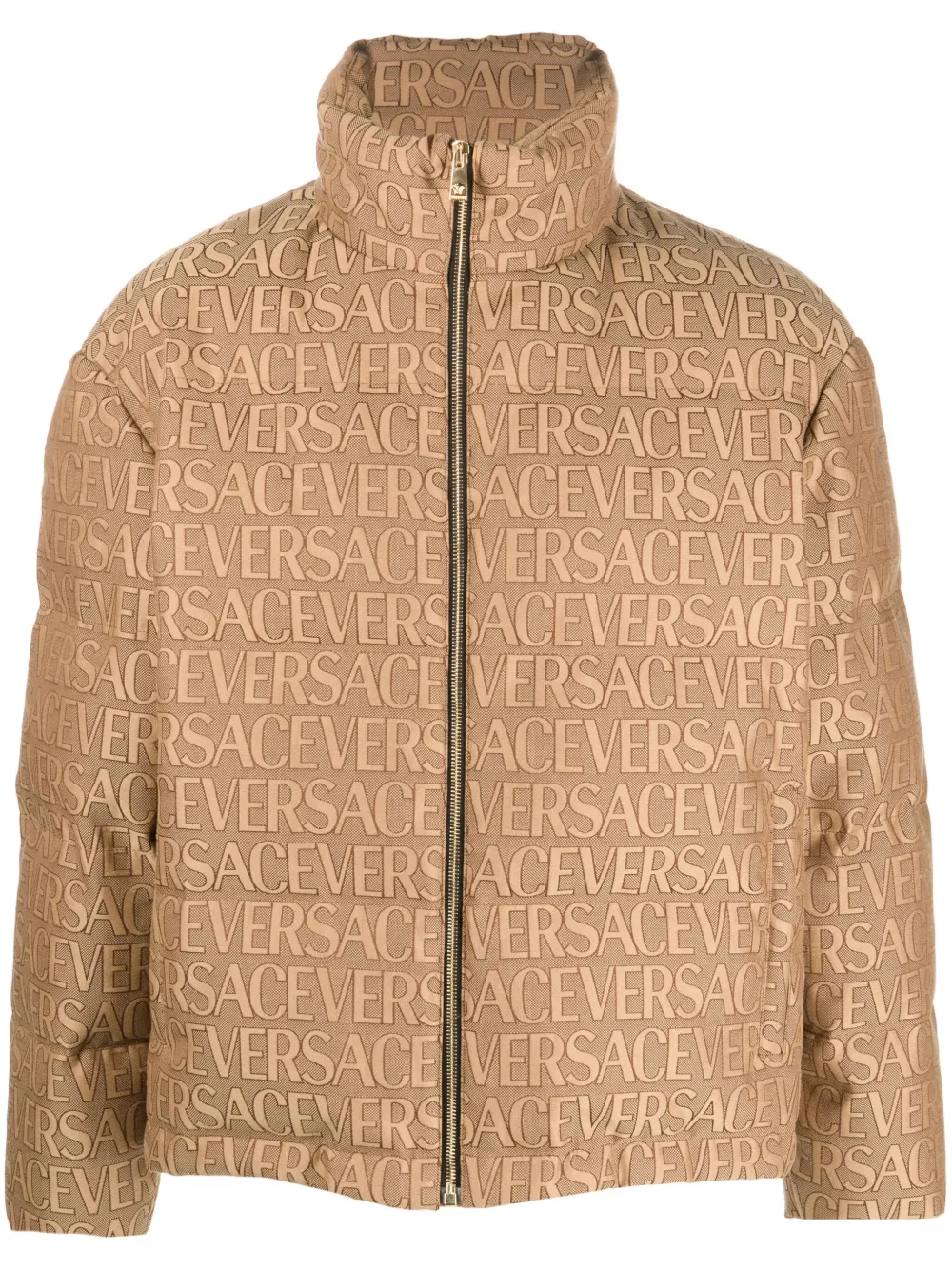 

Пуховик с логотипом Versace Allover, нейтральный