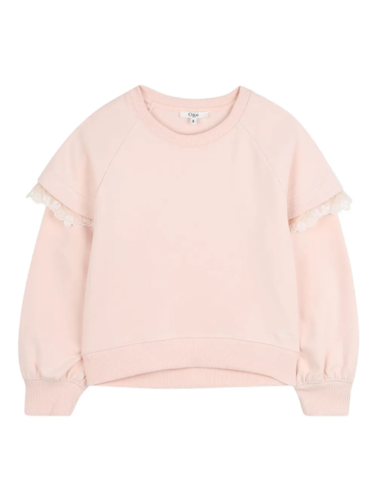 

Chloé Kids толстовка с оборками, розовый