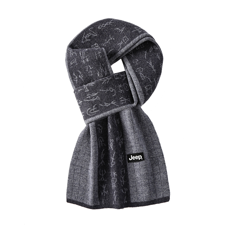 

Шерстяной вязаный шарф для мужчин Jeep