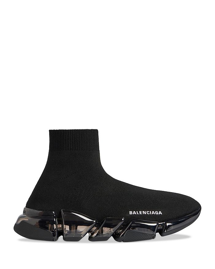 

Мужские кроссовки Speed 2.0 с прозрачной подошвой и вязаным верхом Balenciaga, черный