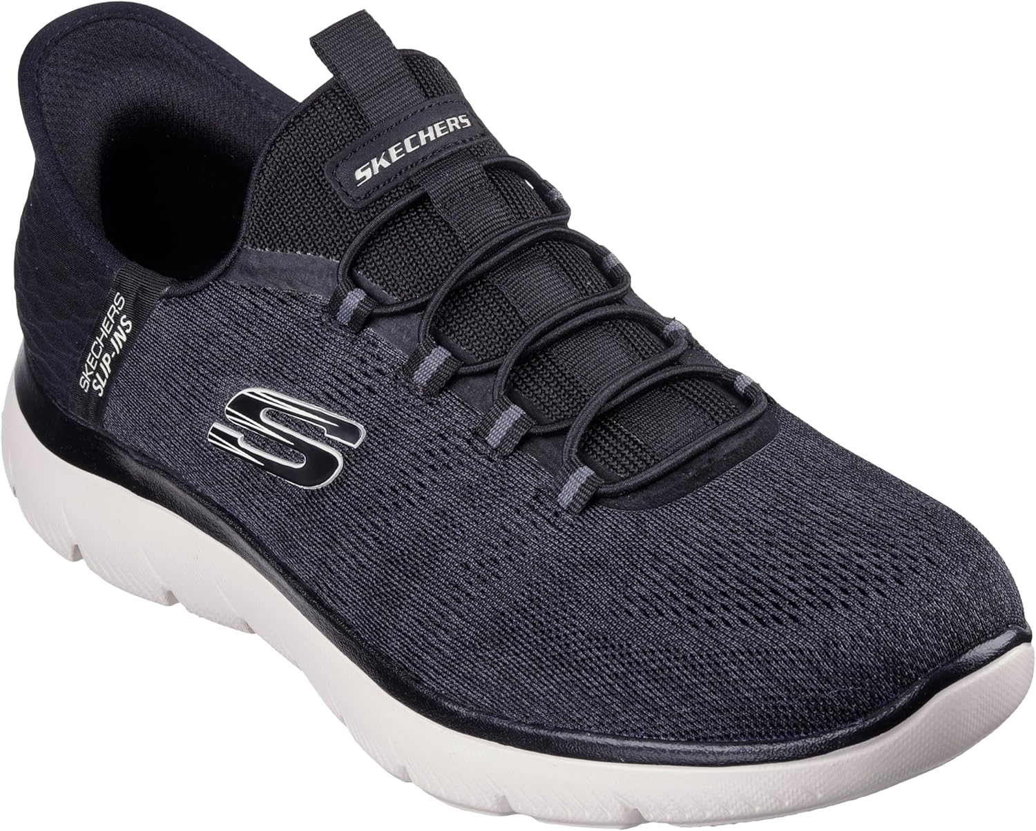 Мужские слипоны Skechers Summits Key Pace без застежек, черный — фото 4