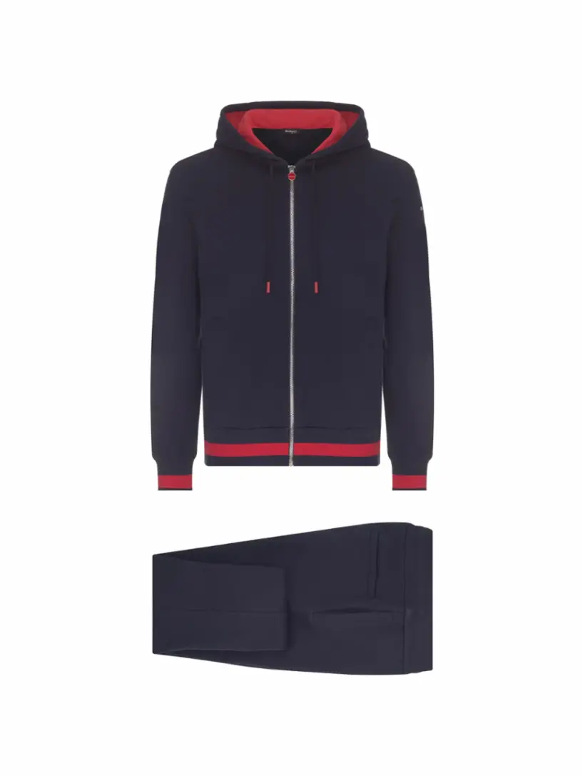 

Спортивный костюм с логотипом Kiton, тёмно-синий