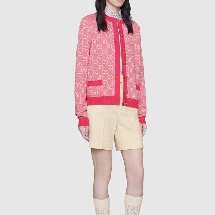 Кардиган (WMNS) Gucci Full Cotton Wool Cardigan For Pink — фото 3
