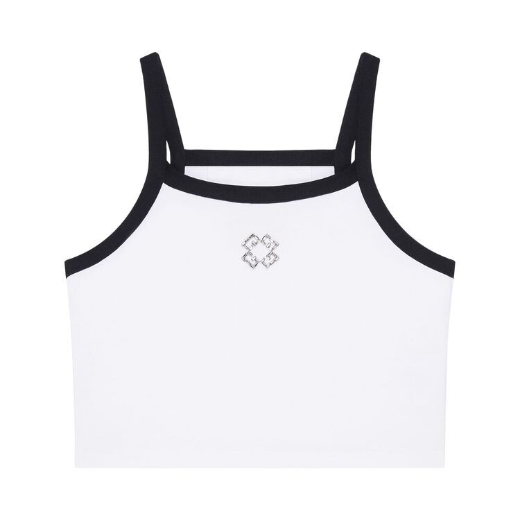 

Топ Givenchy Cropped Spaghetti Strap Tank Top White, белый