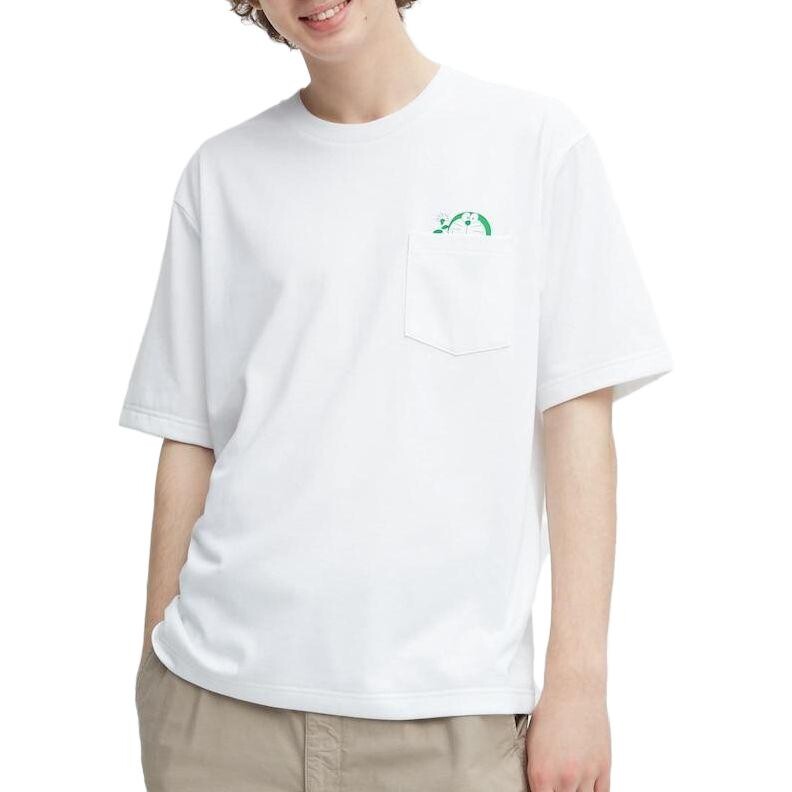 Футболка X Doraemon/Doraemon Co-branded Series унисекс белая Uniqlo, белый — фото 3