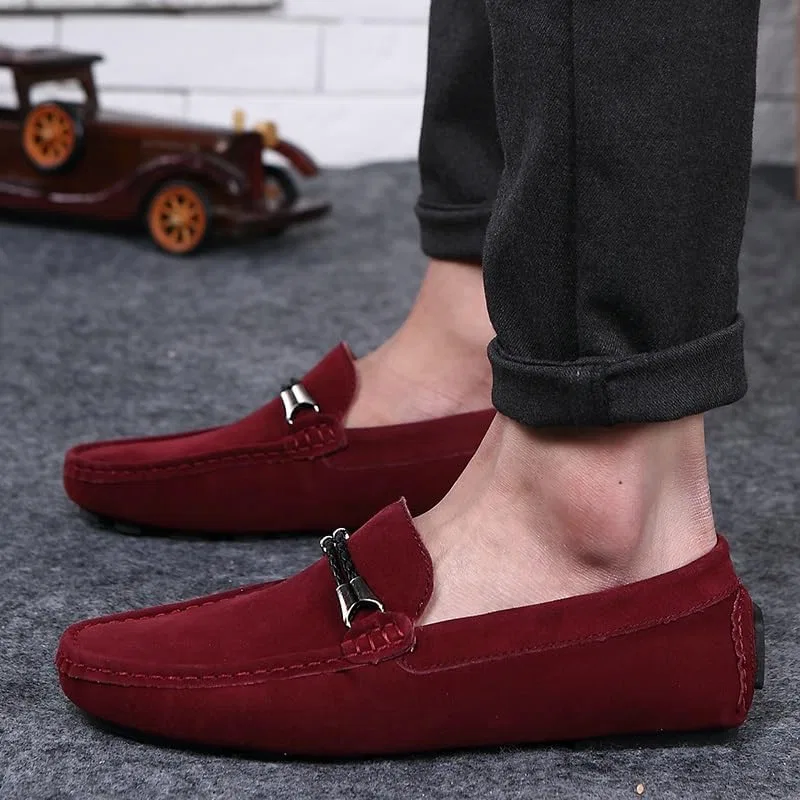 Мокасины мужские TAYGUM, модель Loafers, красный — фото 3